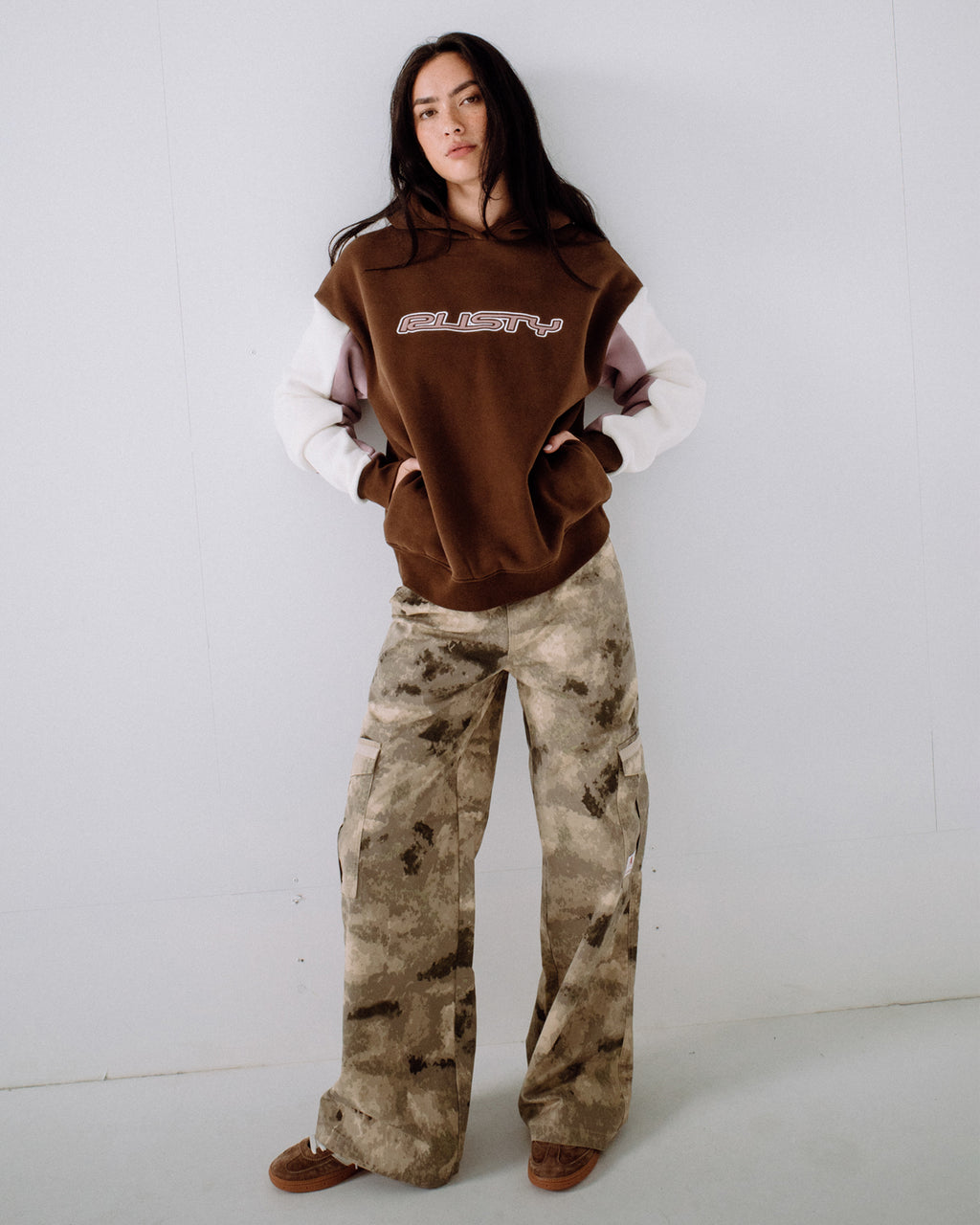 Womens Neopole Panelled Pullover Hoodie