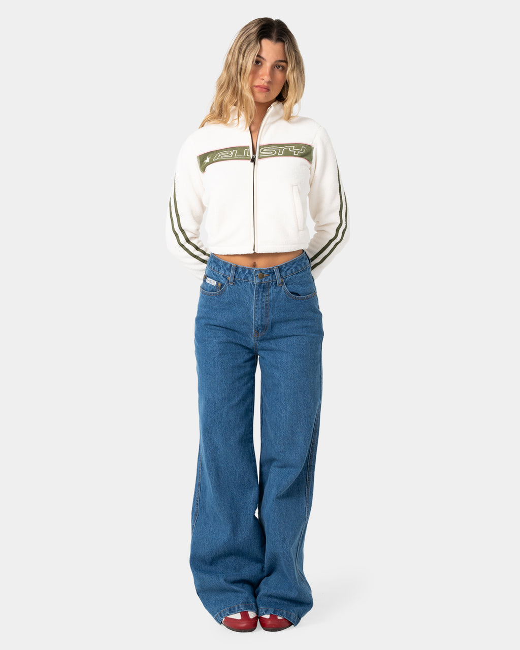 Womens Freeway Crop Polar Fleece Jacket