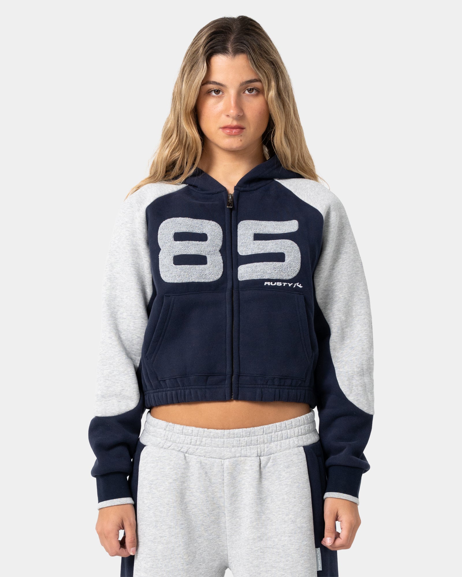 Womens Harvest Cropped Zip Up Hoodie