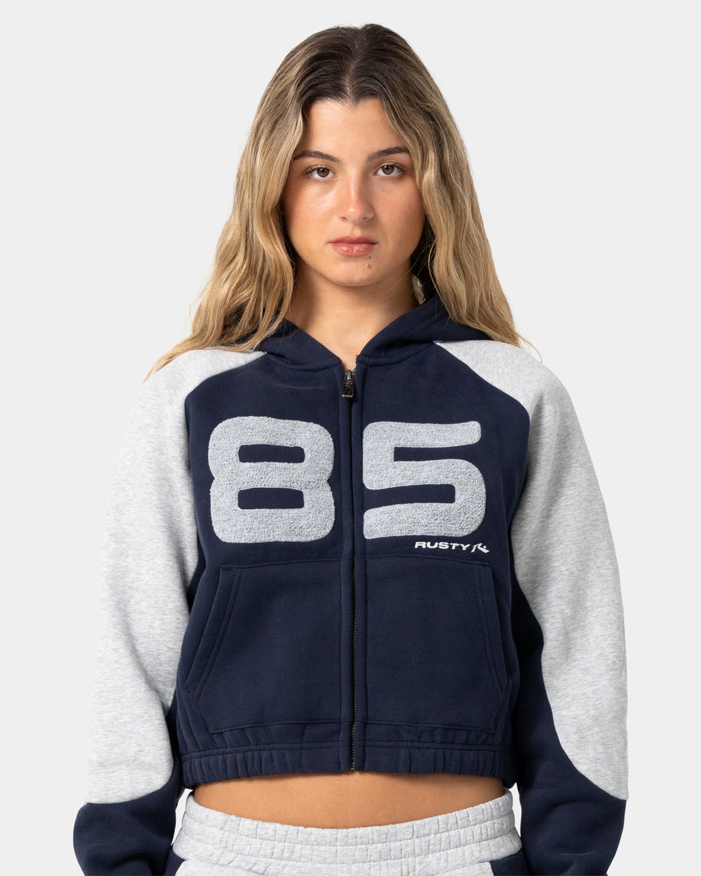 Womens Harvest Cropped Zip Up Hoodie