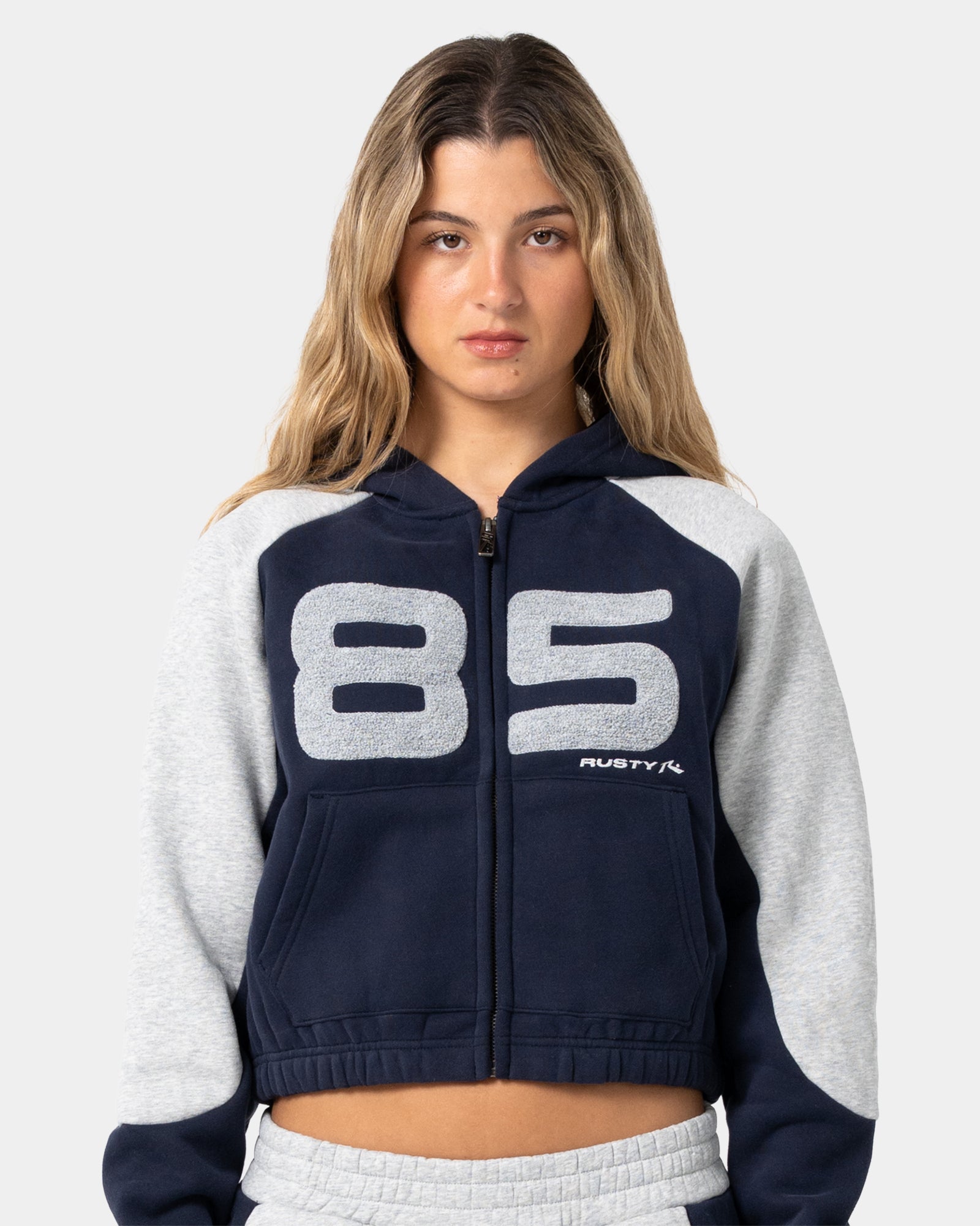 Womens Harvest Cropped Zip Up Hoodie