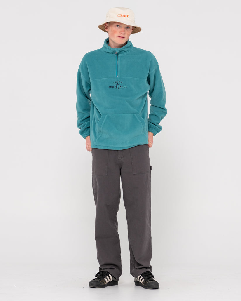 MENS MIDDLE SECTION CREW POLAR FLEECE TOP