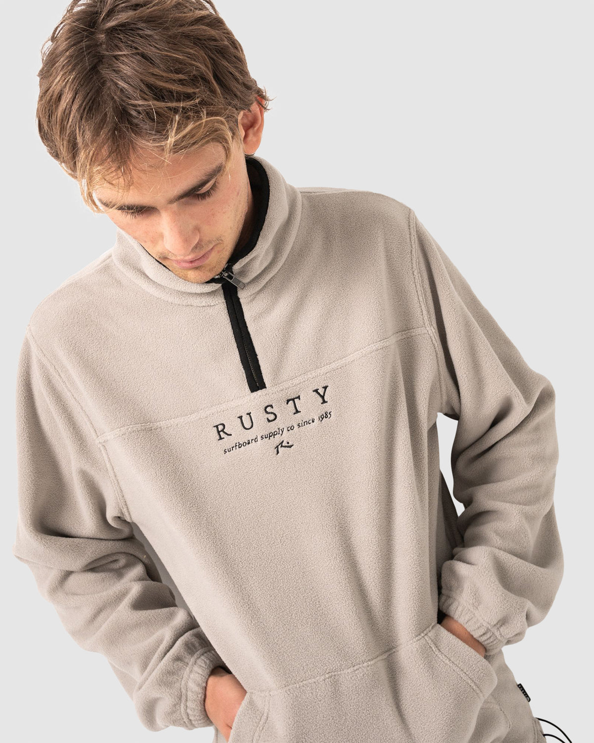 Mens Big Bang 1/4 Zip Polar Fleece Jumper