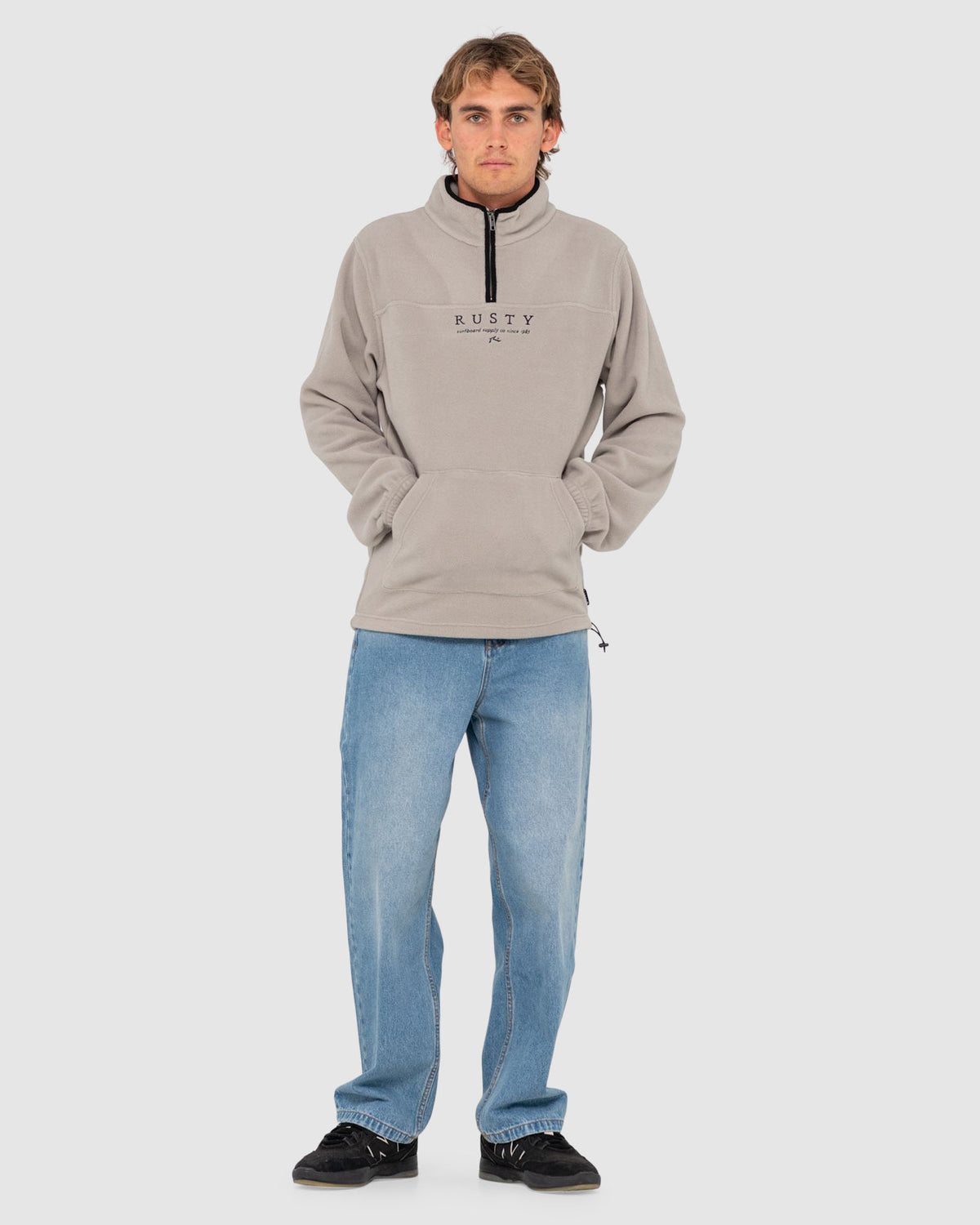 Mens Big Bang 1/4 Zip Polar Fleece Jumper
