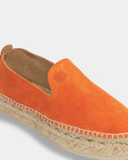 Sabina Velour Leather Espadrille Slip-On Shoes