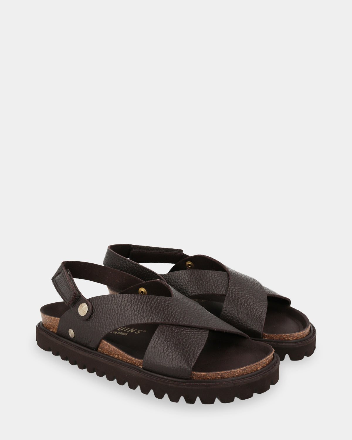 Fibonacci Leather Criss-Cross Sandals