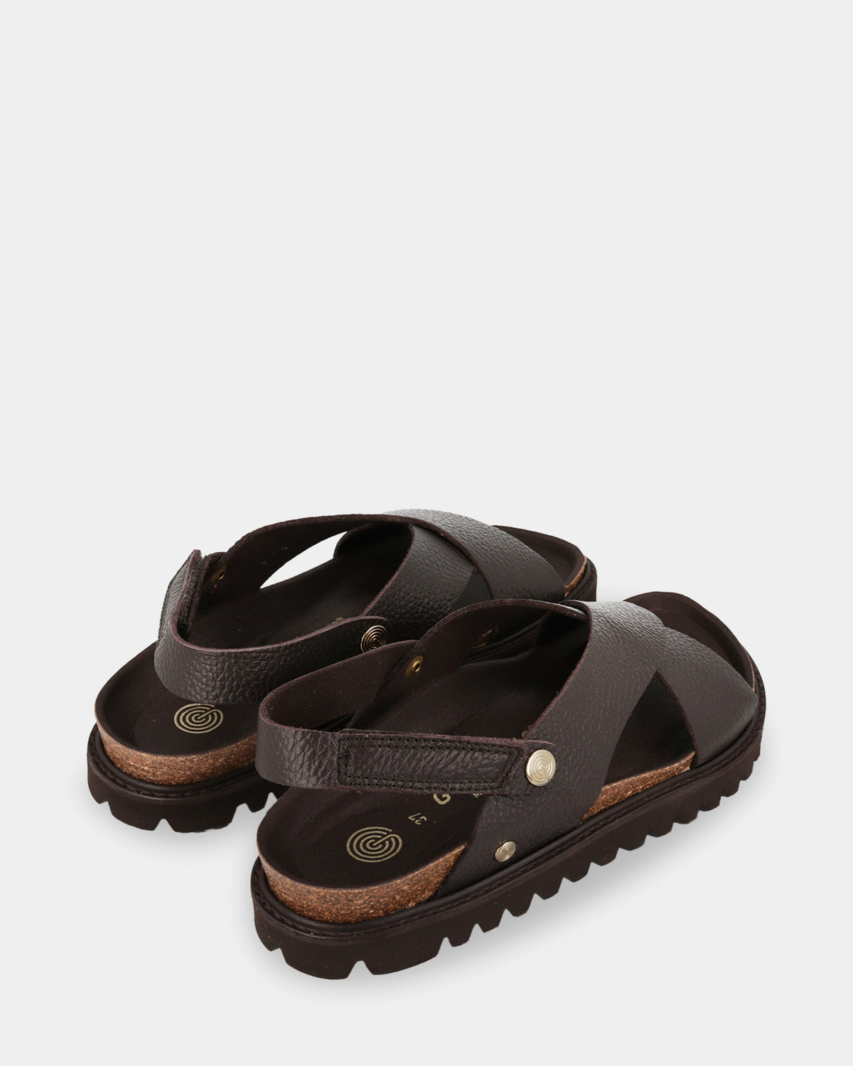 Fibonacci Leather Criss-Cross Sandals