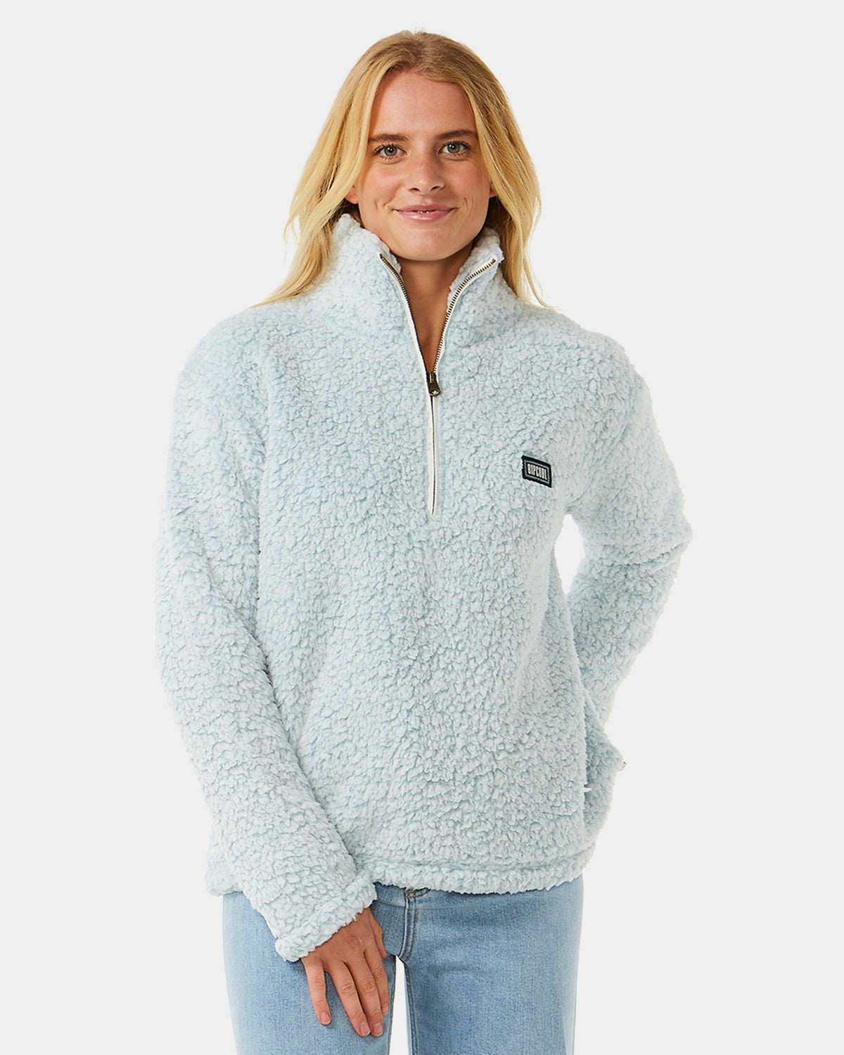 Womens Dark N Stormy 1/4 Zip Fleece Jumper