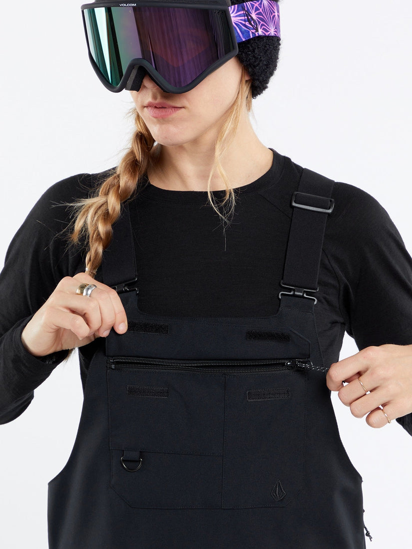 Womens Creston 3Dstretch Bib Overalls - Black (2023)