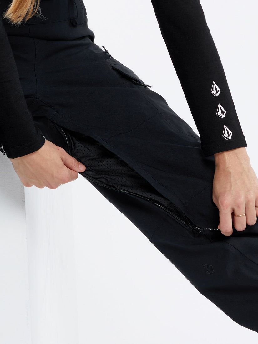 Womens Creston 3Dstretch Bib Overalls - Black (2023)