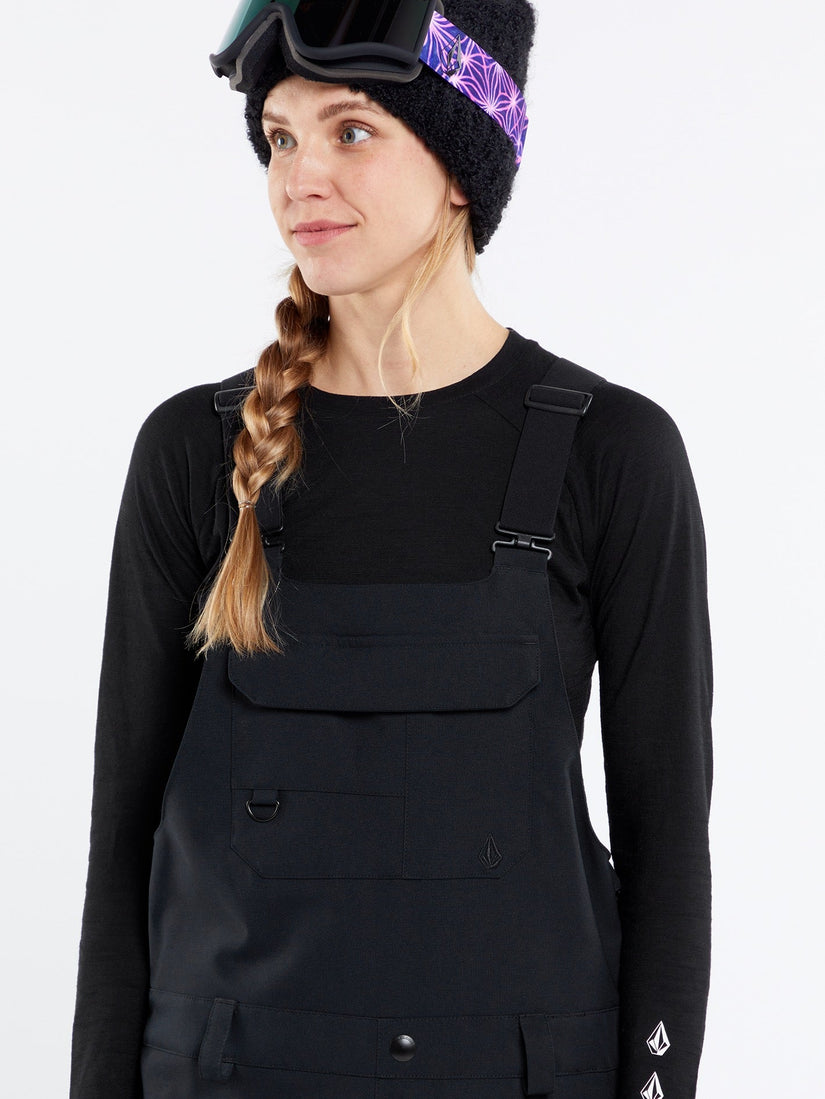 Womens Creston 3Dstretch Bib Overalls - Black (2023)