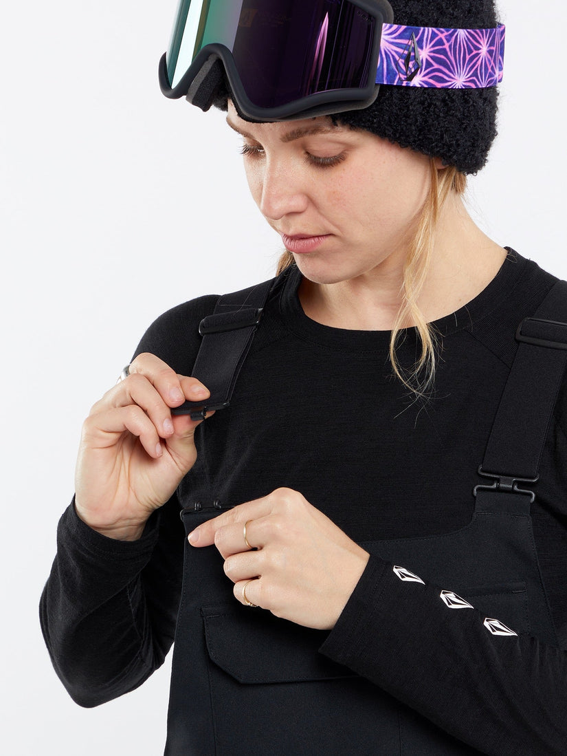 Womens Creston 3Dstretch Bib Overalls - Black (2023)