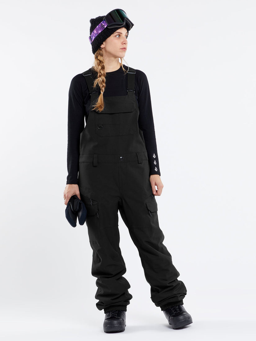 Womens Creston 3Dstretch Bib Overalls - Black (2023)