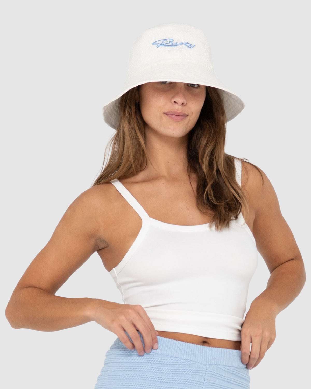 WOMENS BOBBY BOUCLE REVERSIBLE BUCKET HAT