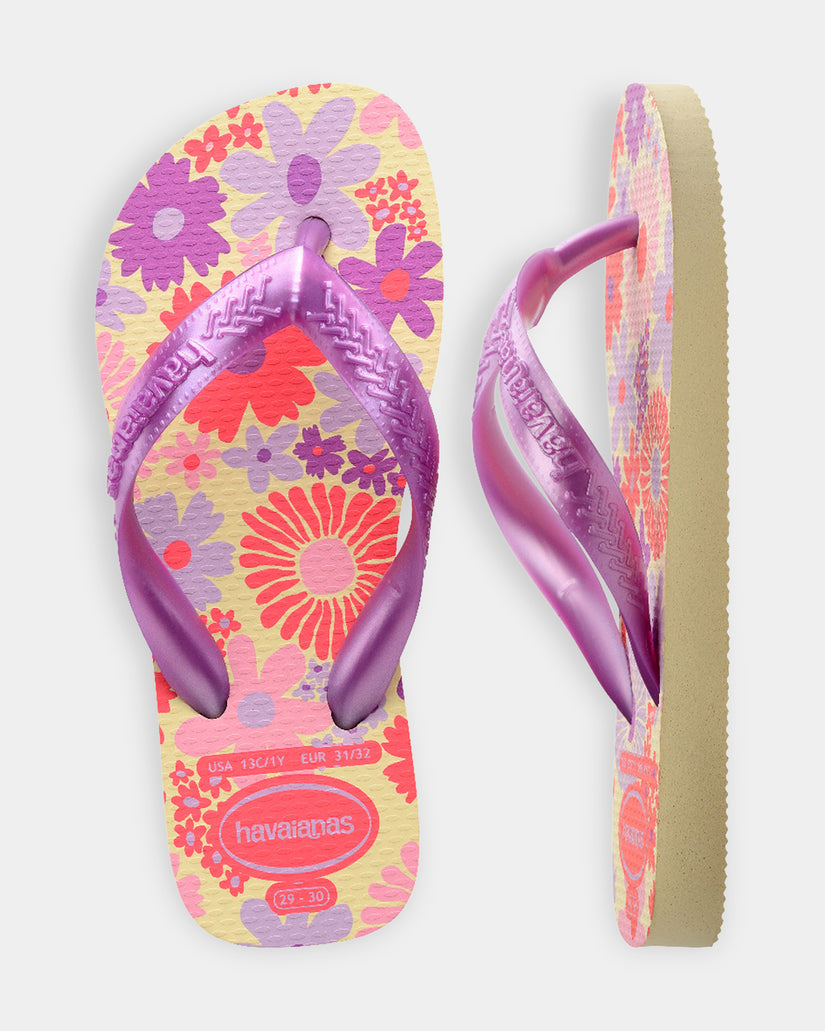 Girls 3 -9 Flores Thongs