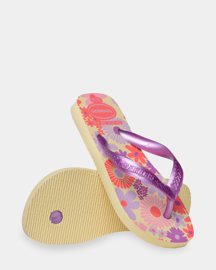 Girls 3 -9 Flores Thongs