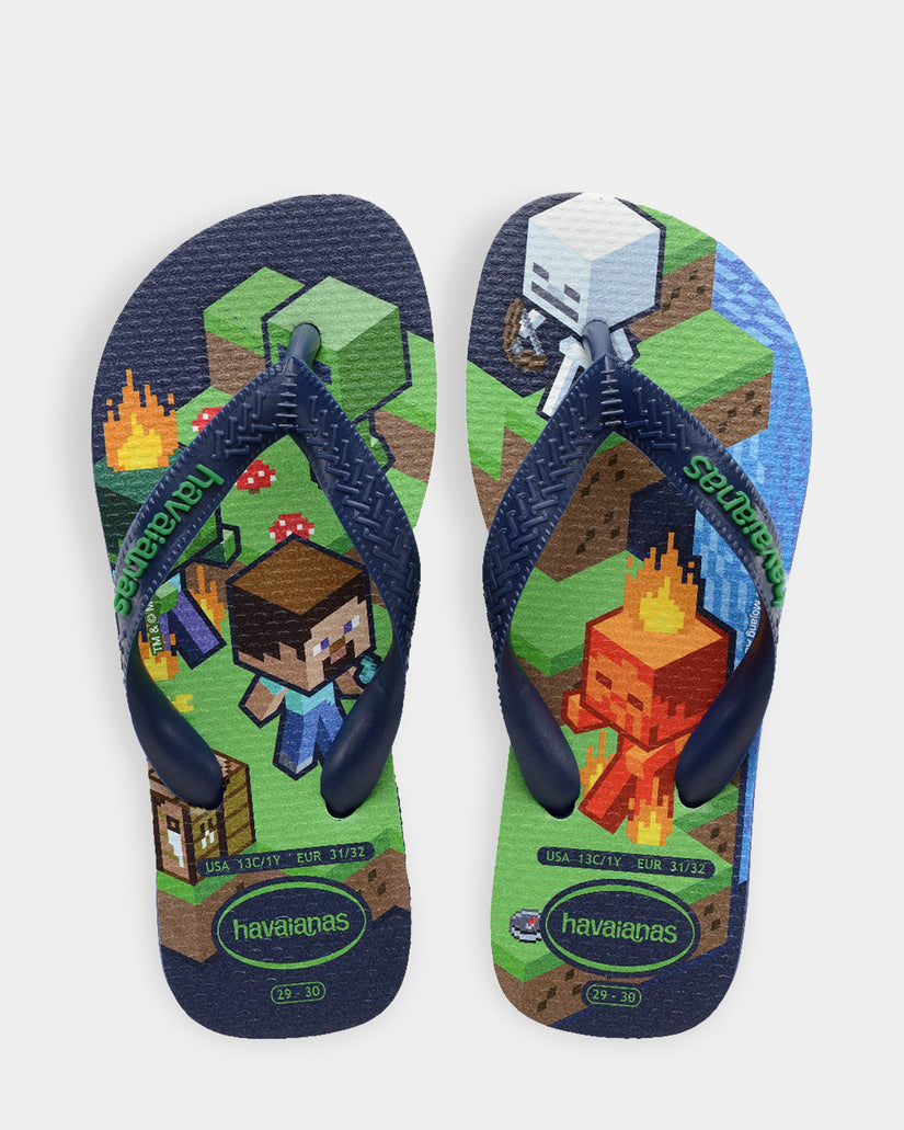 KIDS TOP MINECRAFT NAVY BLUE