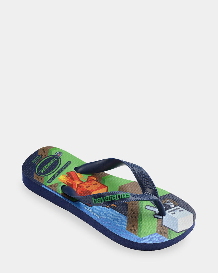 KIDS TOP MINECRAFT NAVY BLUE