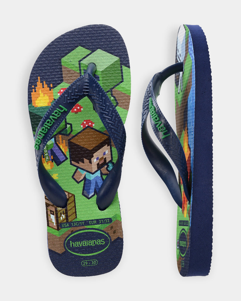 KIDS TOP MINECRAFT NAVY BLUE