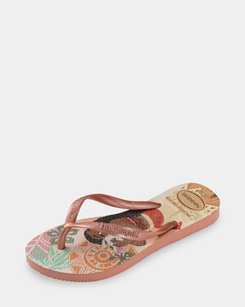 Girls 3-7 Slim Princess Moana Thongs