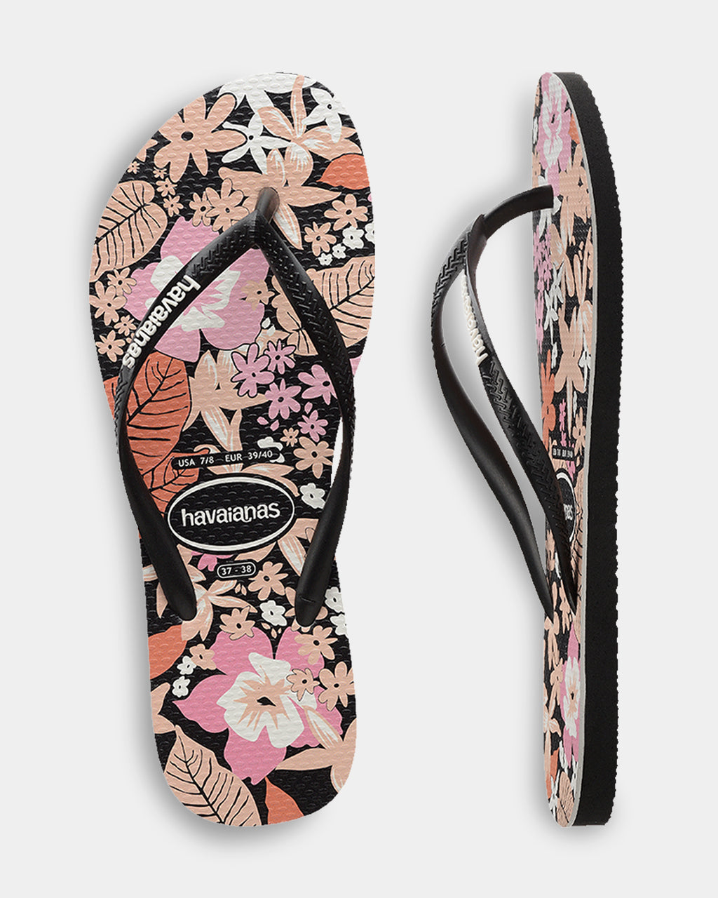 Girls 8-16 Slim Ditsy Bloom Thongs