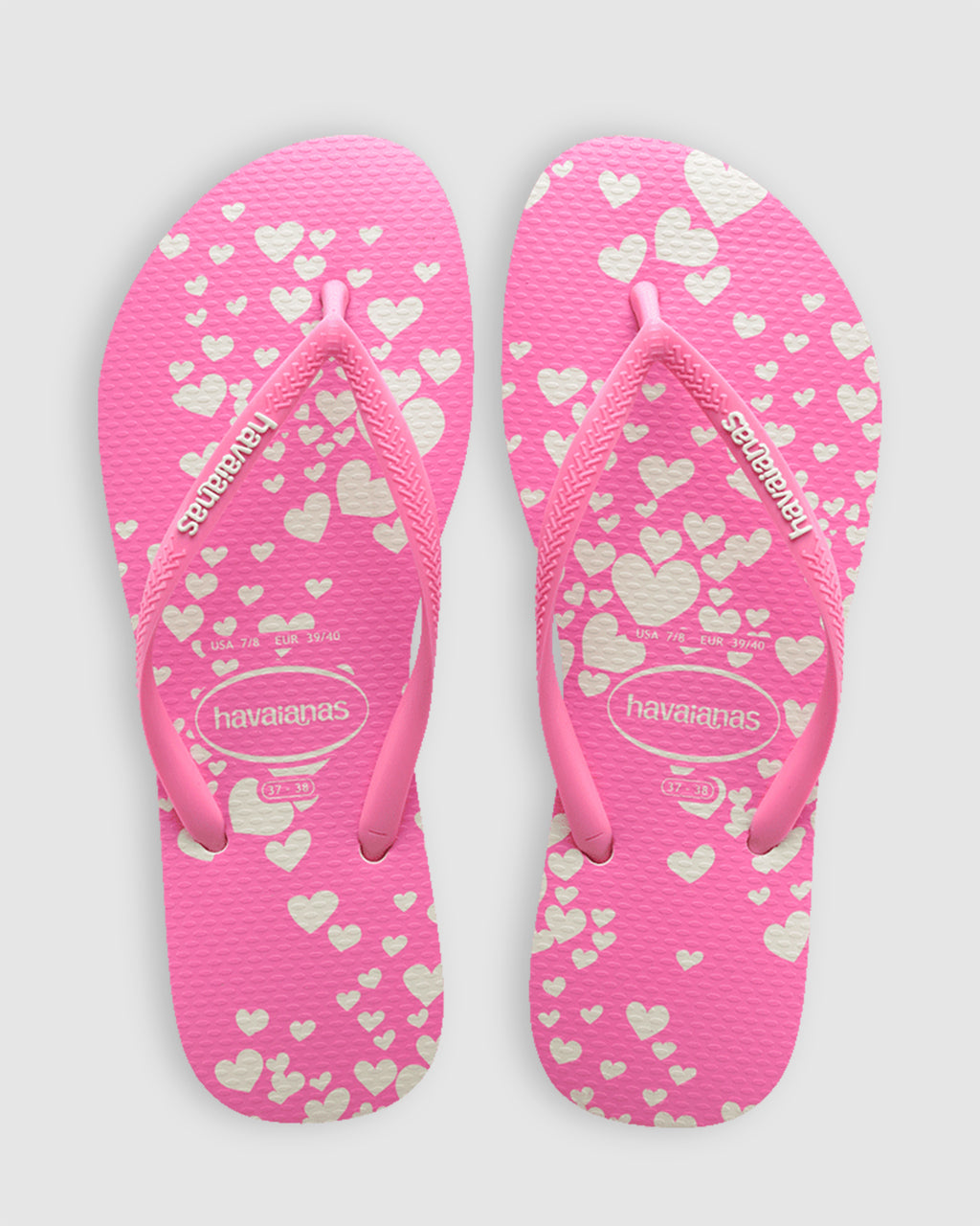 SLIM MINI HEARTS PINK/WHI