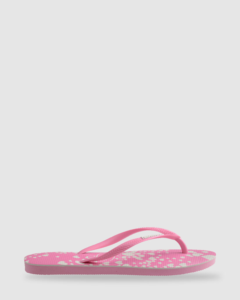 SLIM MINI HEARTS PINK/WHI