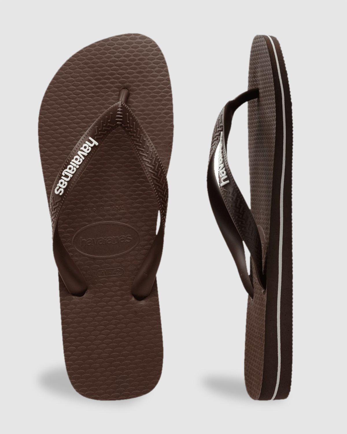 Mens Rubber Logo Thongs