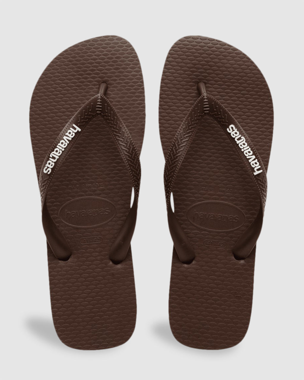 Mens Rubber Logo Thongs