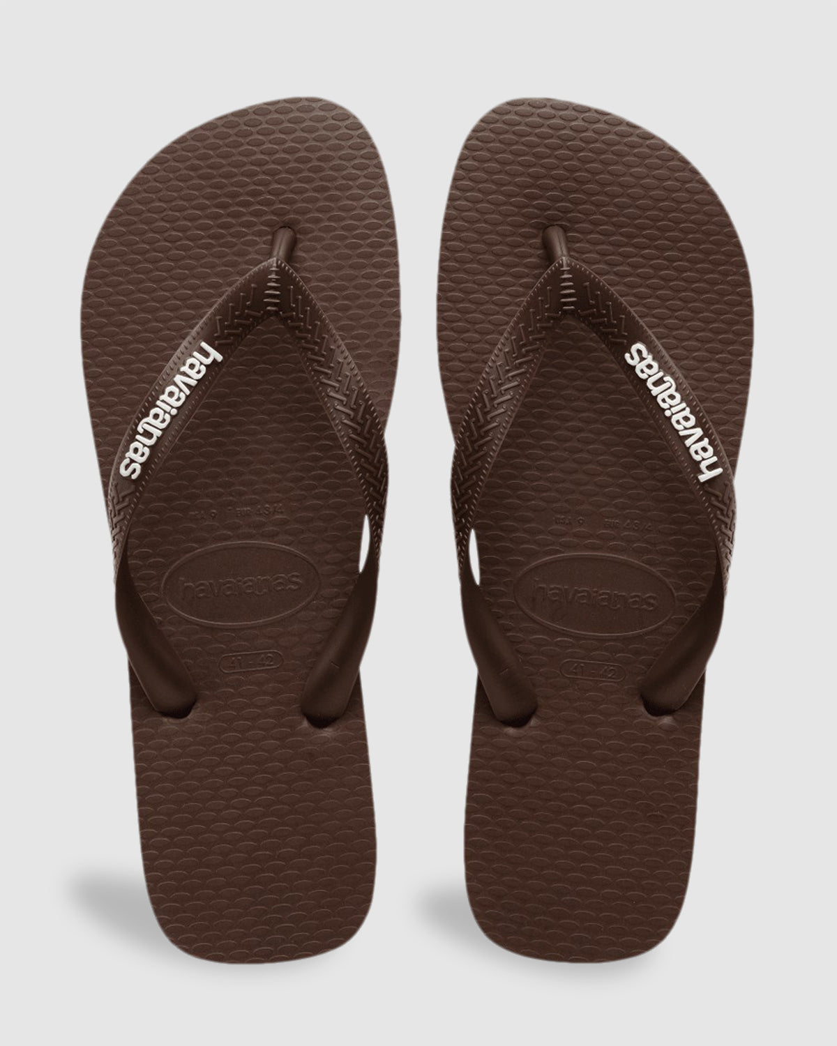 Mens Rubber Logo Thongs