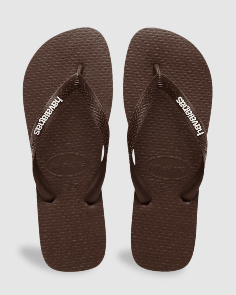 Mens Rubber Logo Thongs
