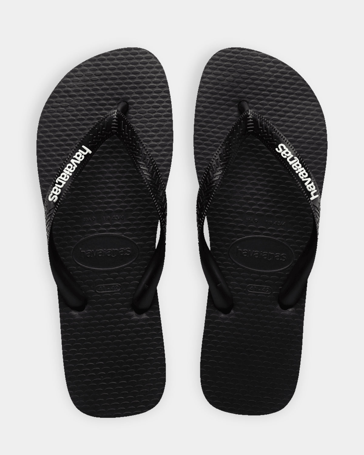 Mens Rubber Logo Thongs
