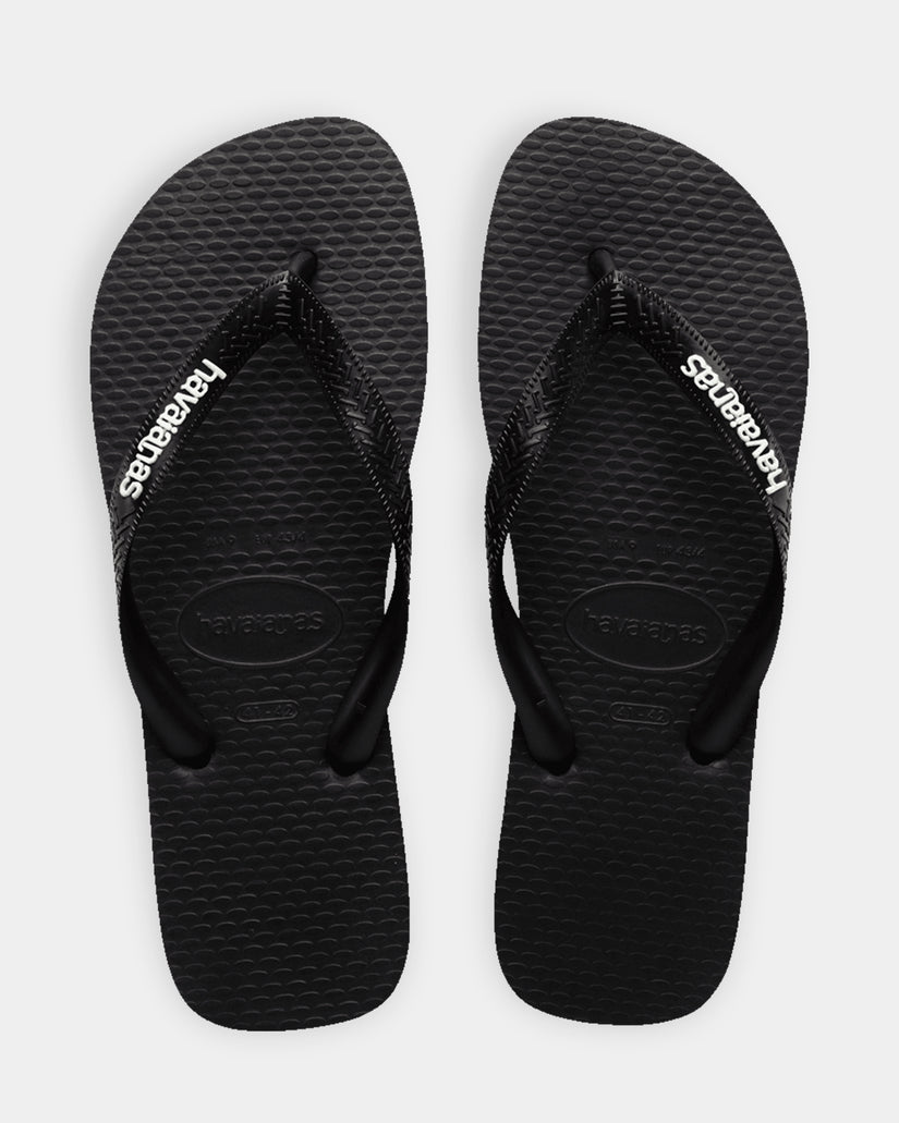 Mens Rubber Logo Thongs