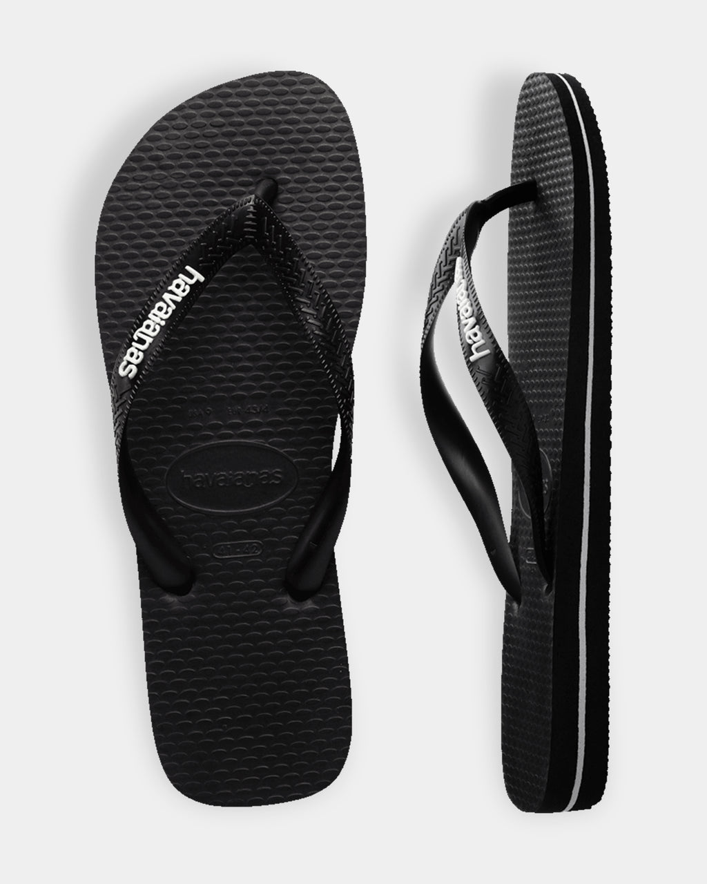 Mens Rubber Logo Thongs