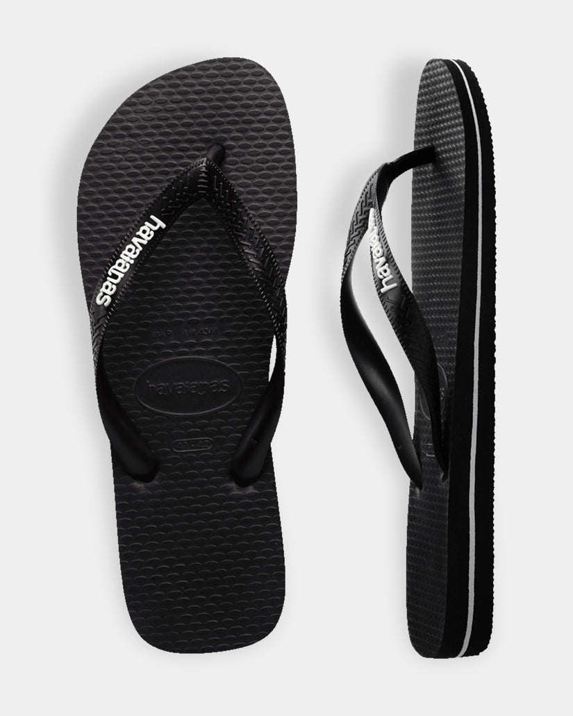 Mens Rubber Logo Thongs