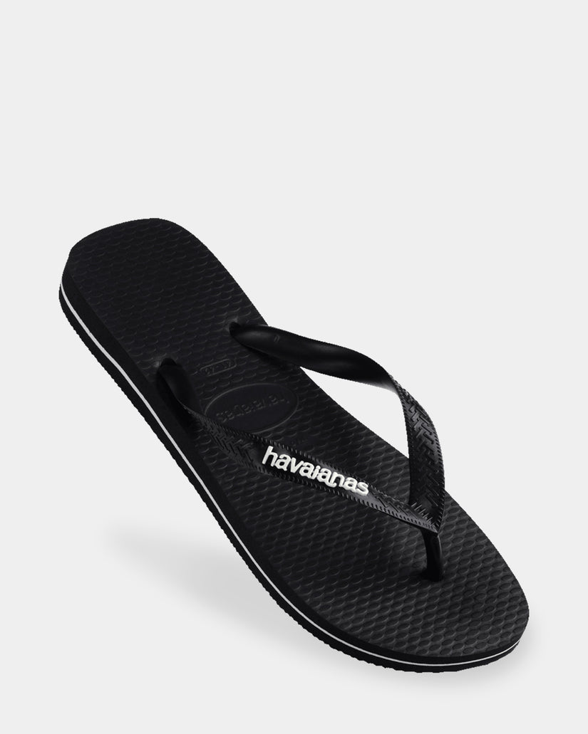 Mens Rubber Logo Thongs