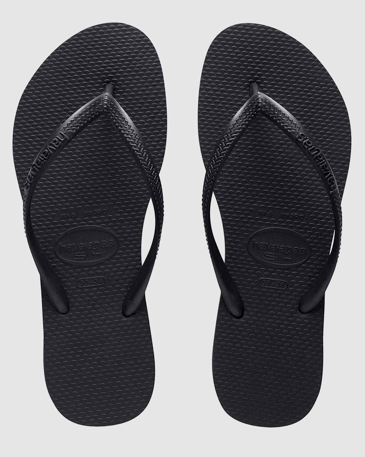 Womens Slim Black Thongs