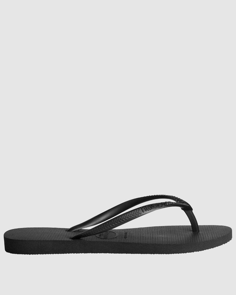 WOMENS SLIM BLACK THONGS
