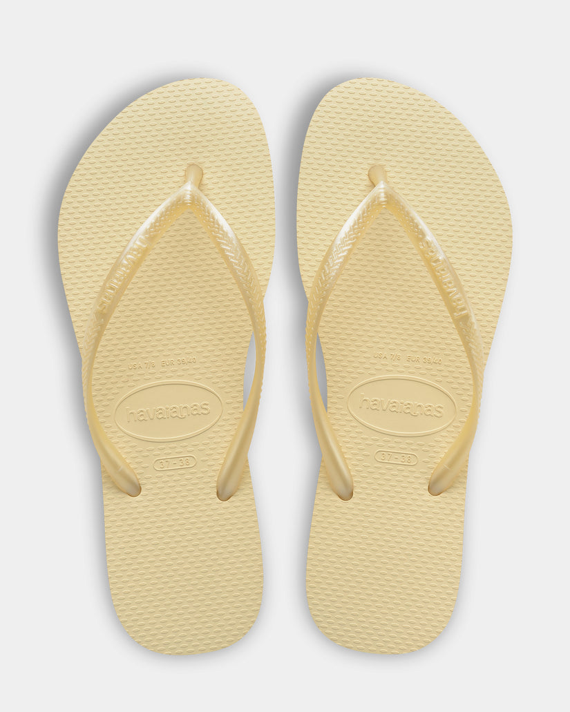 Womens Slim Basic Buttercream Thongs