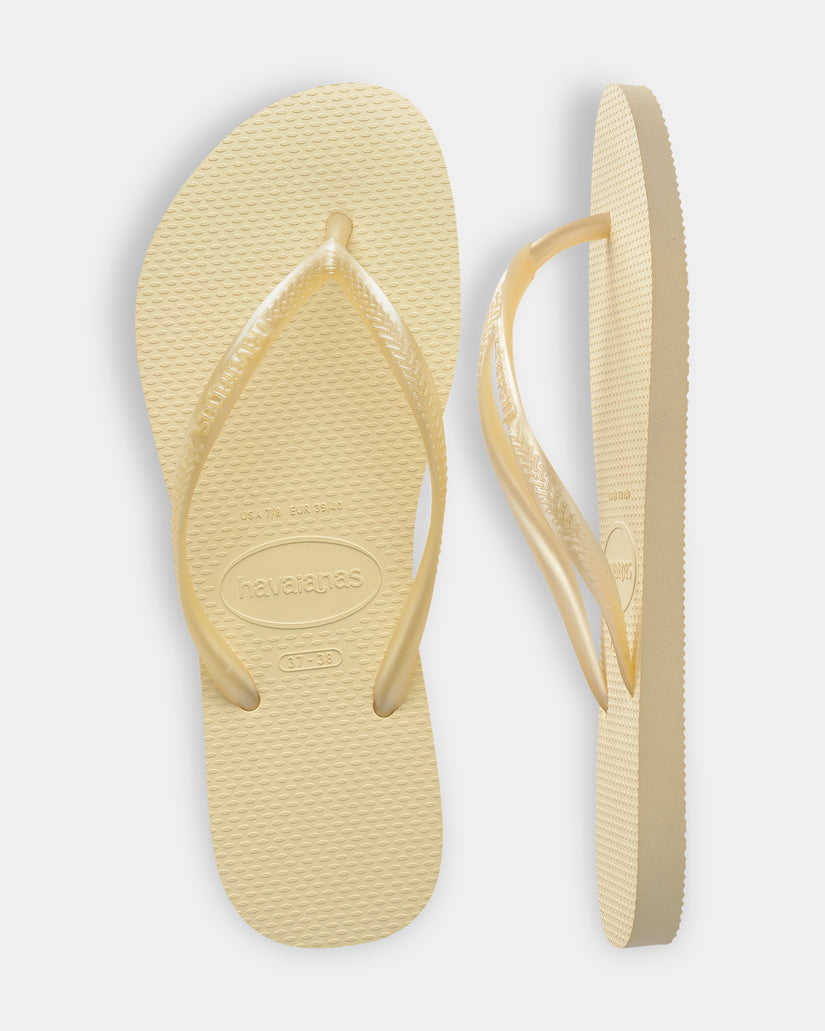 Womens Slim Basic Buttercream Thongs