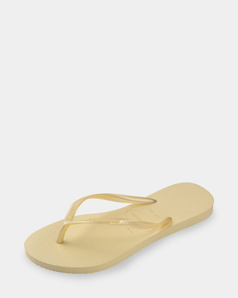 Womens Slim Basic Buttercream Thongs