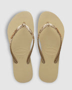 SLIM METAL LOGO GLITTER II THONGS