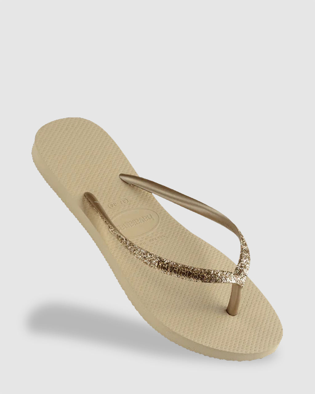 SLIM METAL LOGO GLITTER II THONGS