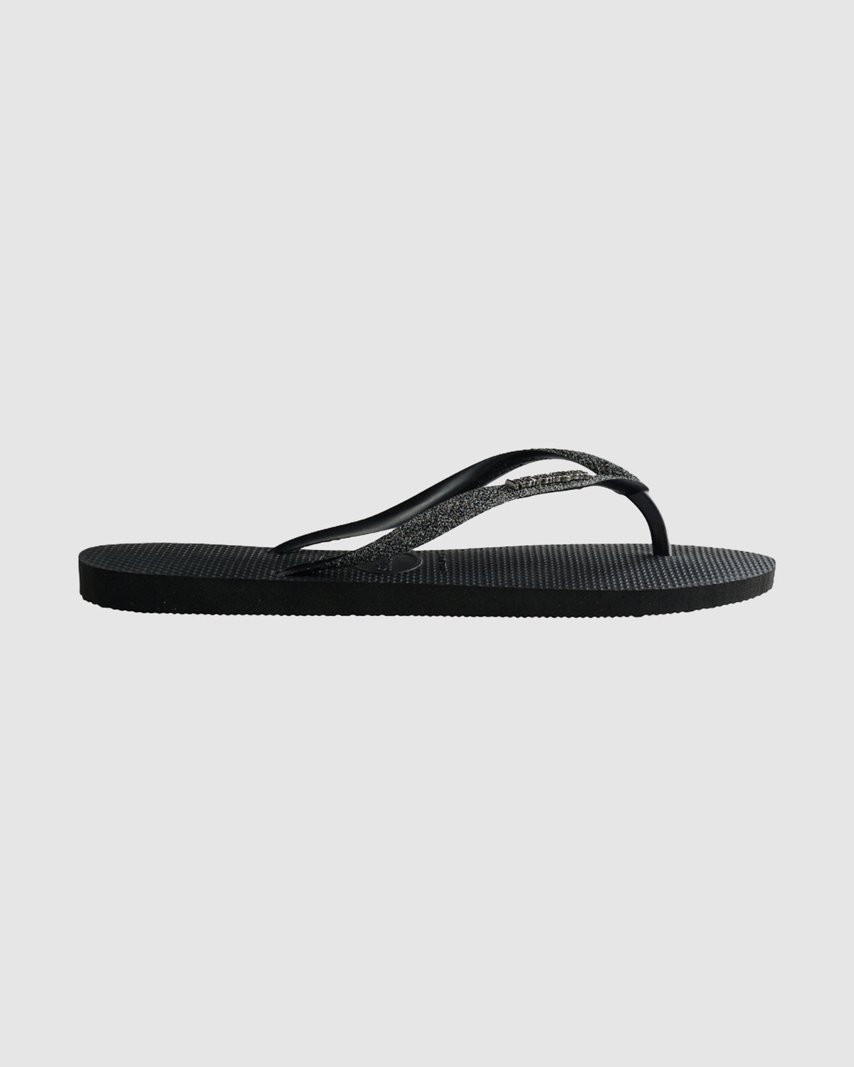 SLIM METAL LOGO GLITTER THONGS