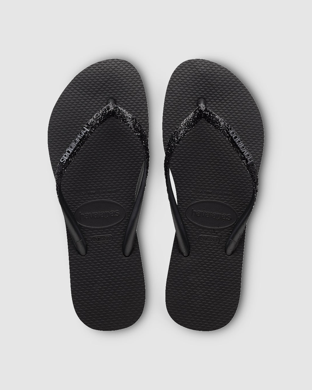 Womens Slim Metal Logo Thongs