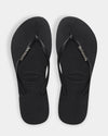 Womens Slim Metal Logo Thongs