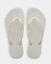Womens Slim Metalic Thongs