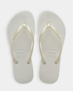 Womens Slim Metalic Thongs