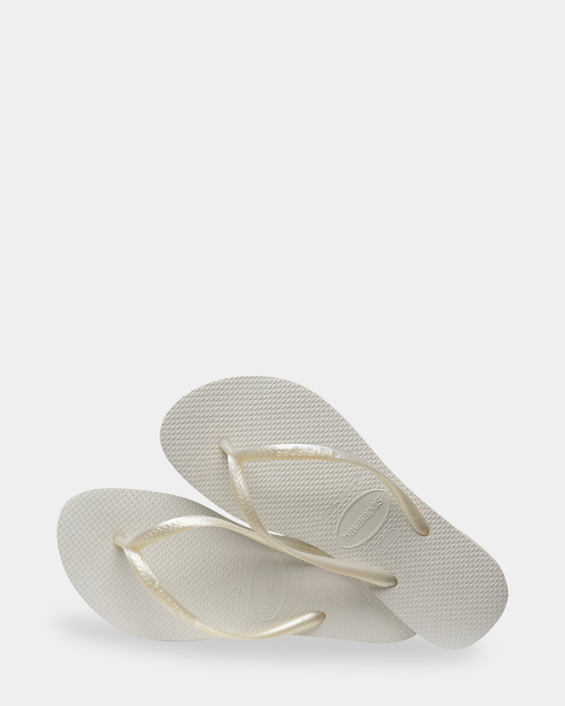 Womens Slim Metalic Thongs