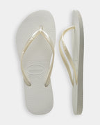 Womens Slim Metalic Thongs